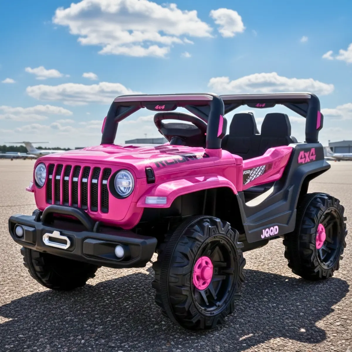 Carro Elétrico Infantil Jipe Off-road 12v Rosa Brinqkids
