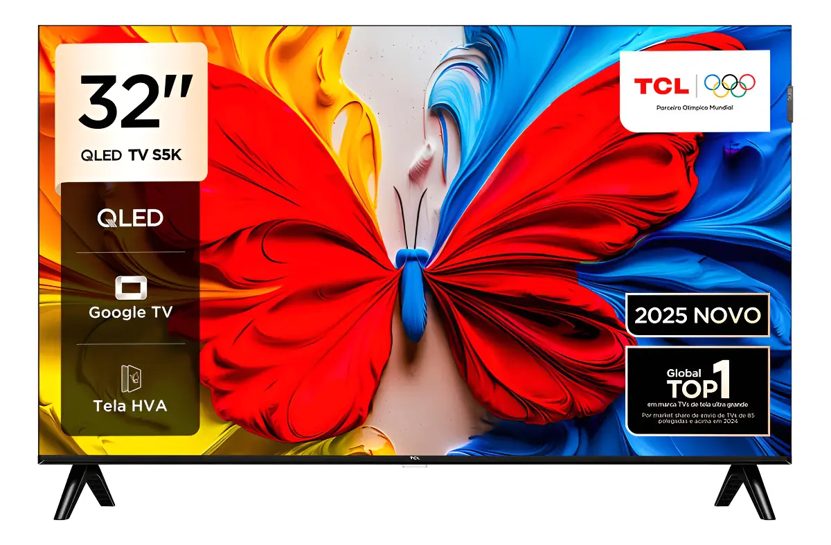 Smart Tv 32 Polegadas Fhd 32s5k Qled Dolby Audio Tcl